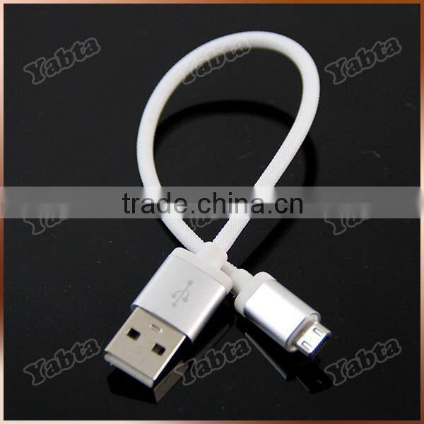 2015 best selling colorful braided usb fishnet usb cable with sync data 5pin micro usb aluminium cable for iphone charger cable