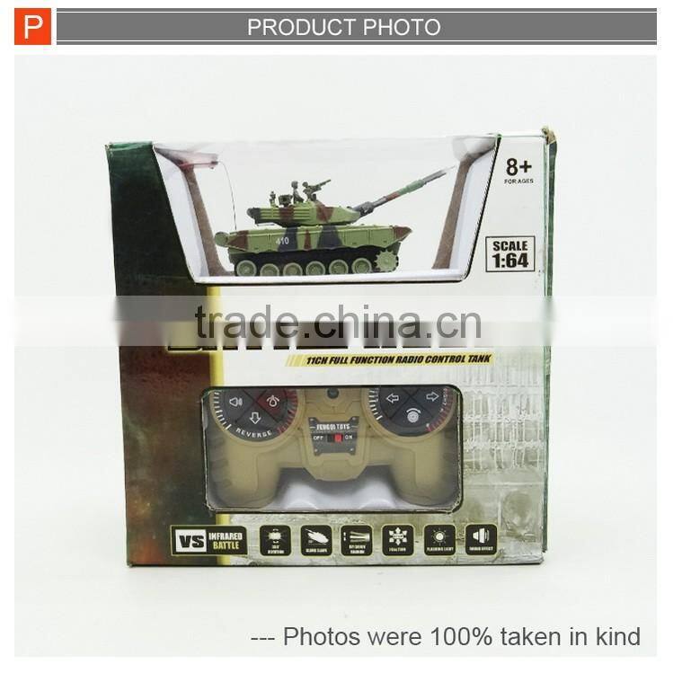 1/64 11ch remote control toy rc military battle tank for kids