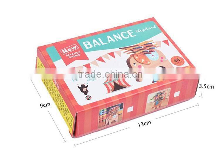 Educational animal shape wooden stacking sticks