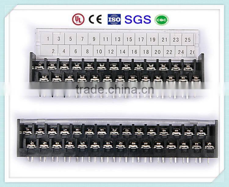 High and Low Double Row Barrier Terminal Block 20 pin Connector 2KDS 300V 10A 7.62mm Pitch