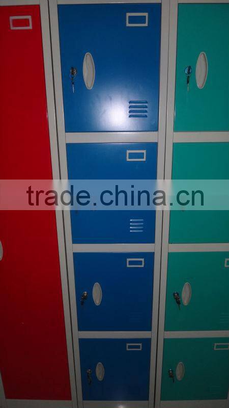 Combined Steel Locker with different colors for changing room