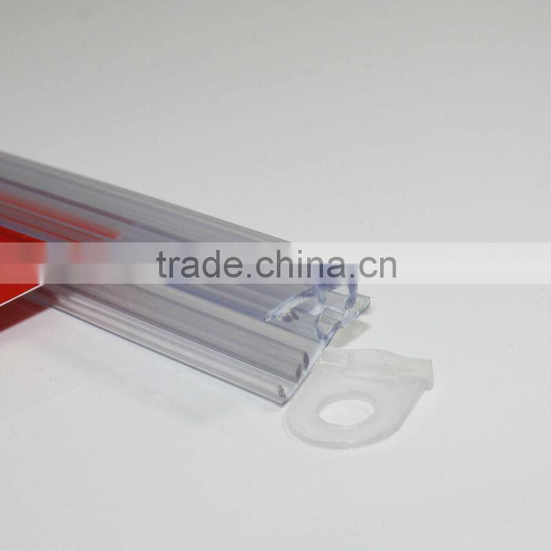 Transparent Poster Rail and Hook Plastic Poster Hangers