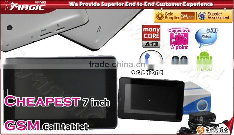 Most cheapest tablet pc 3g sim card slot made in china built-in bluetooth
