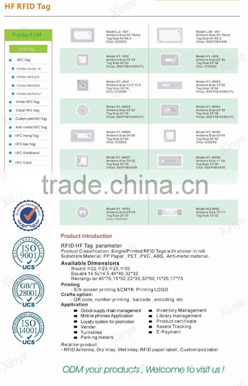 High Quality Magnetic With MF S50 Smart Card / Printing ID employee card
