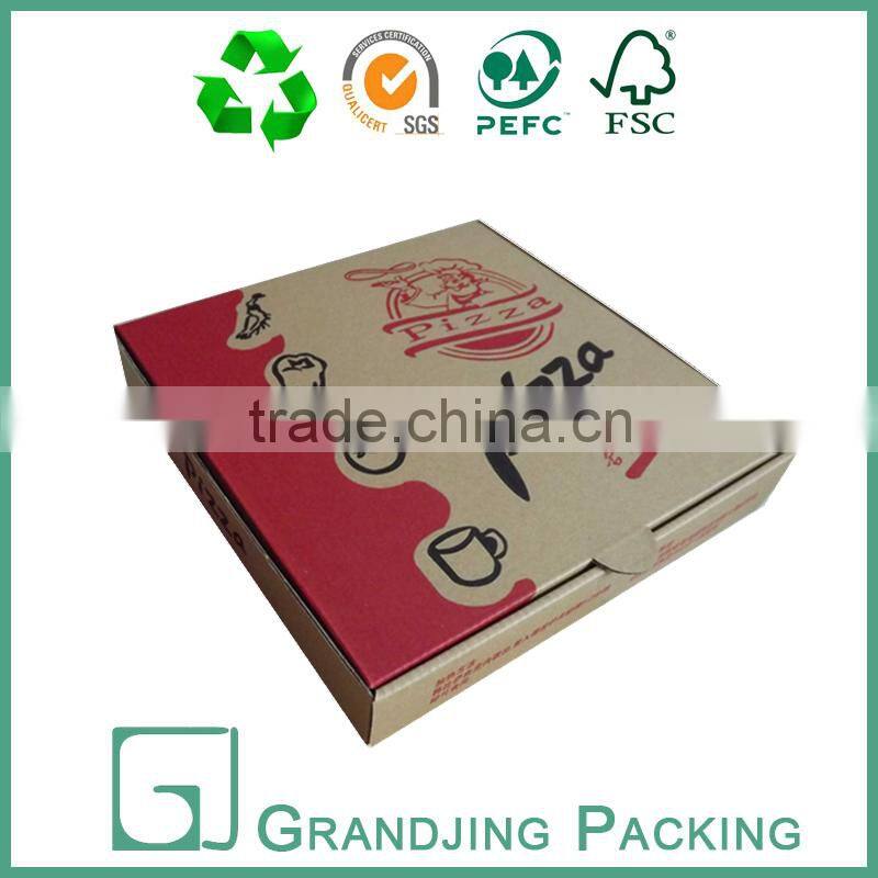 Custom design pizza box with logo printed
