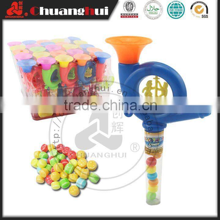 2016 Novelty Candy Toy Sistrum Trumpet Toy Candy in Tray