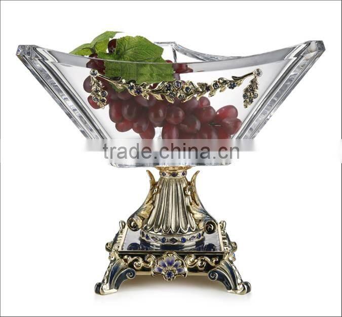 RORO Good Fortune craft house warming gift antique glass fruit plate decoration