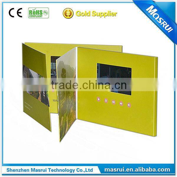 High Quality Printable 5.0 " Video Business Card video mailer Video Brochure card for advertising