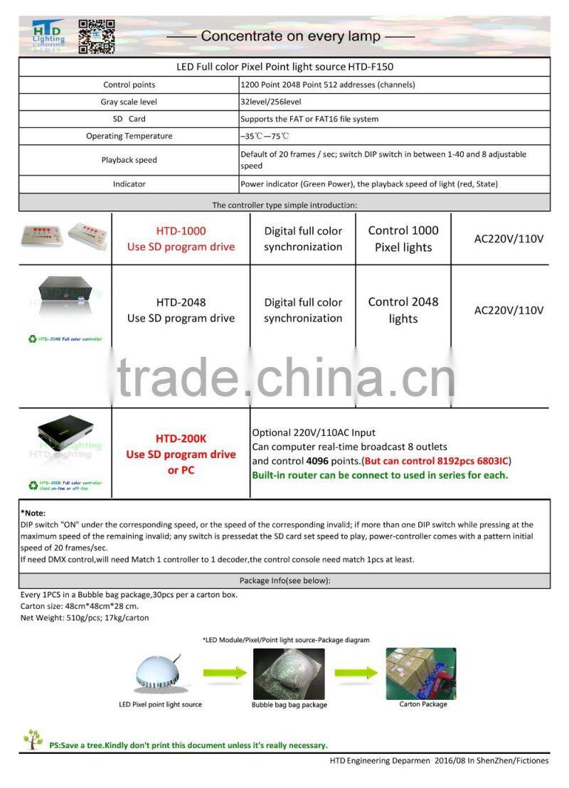 big cutout 100 120 diameter led pixel point light waterproof ip66