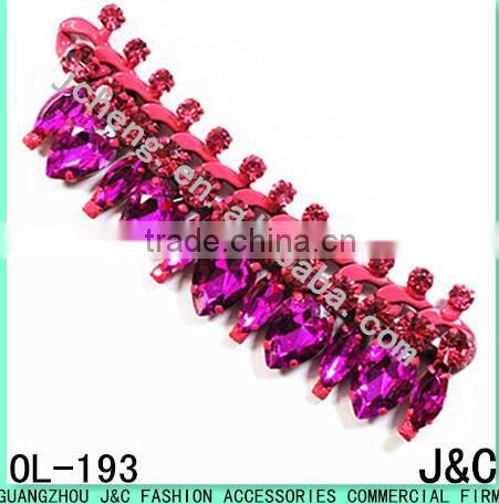 New design glass stone shoe ornament/ shoe accessory/ shoe trim