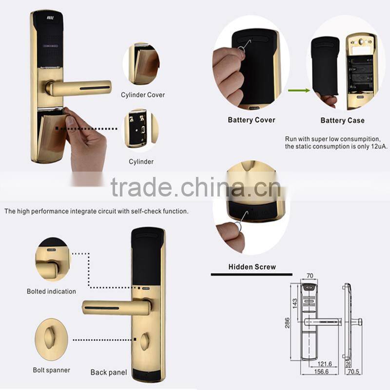 Smart card auto door lock for fiat