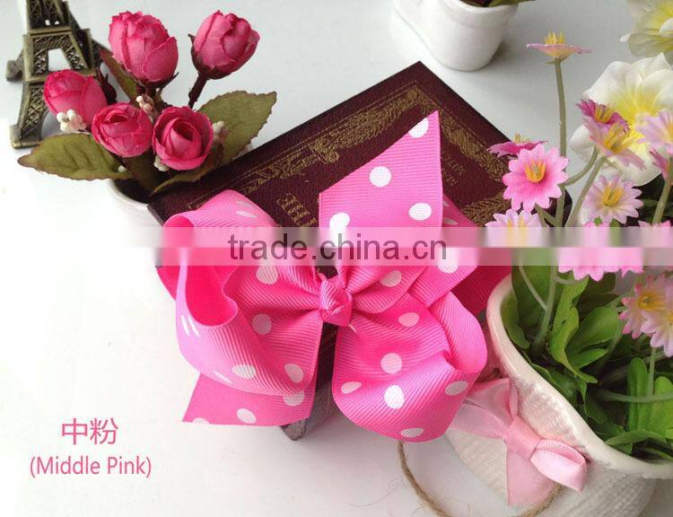 Polka Dots Baby Bow Ties Grosgrain Ribbon Baby Hair Bow