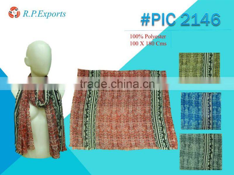NEW fancy 100% printed polyester scarfs