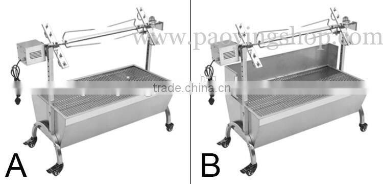 60kg 120cm Commercial Stainless Steel Charcoal Barbeque Roast Machine
