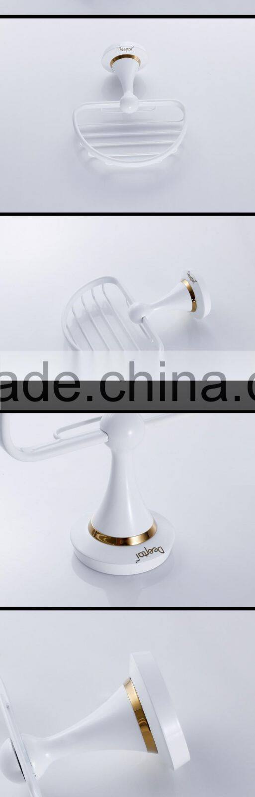 80359D brass toilet accessories hotel use made in china White soap basket bathroom fittings