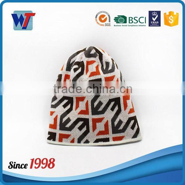 Wholesale promotional winter knit hat applique lovely girl beanie hat