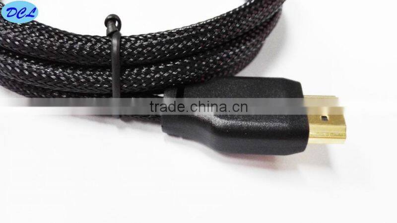 1.8M Black nylon net HDMI cable
