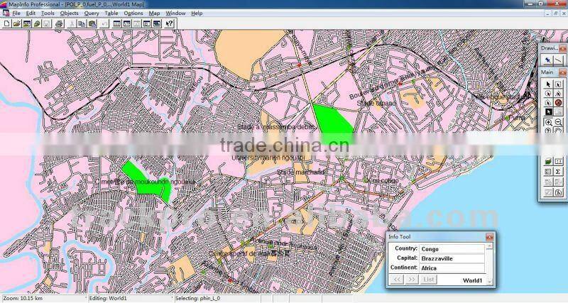 Gabon digital mapinfo tab map esri shp format map