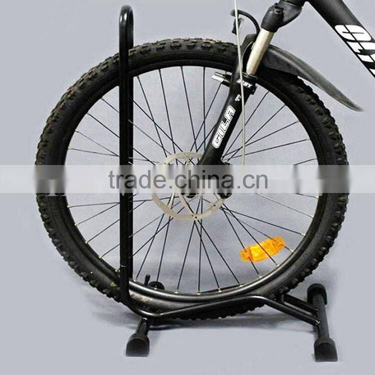 White Bicycle Bike Garage Floor Display Rack Cycle Repair Stand Parking Rack