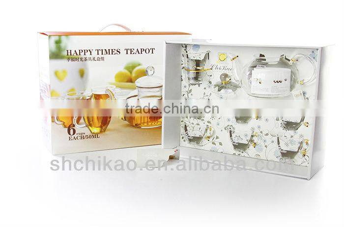 glass tea pot set