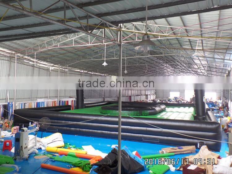 2016 Inflatable Beach Volleyball Court With Trampoline For Sale