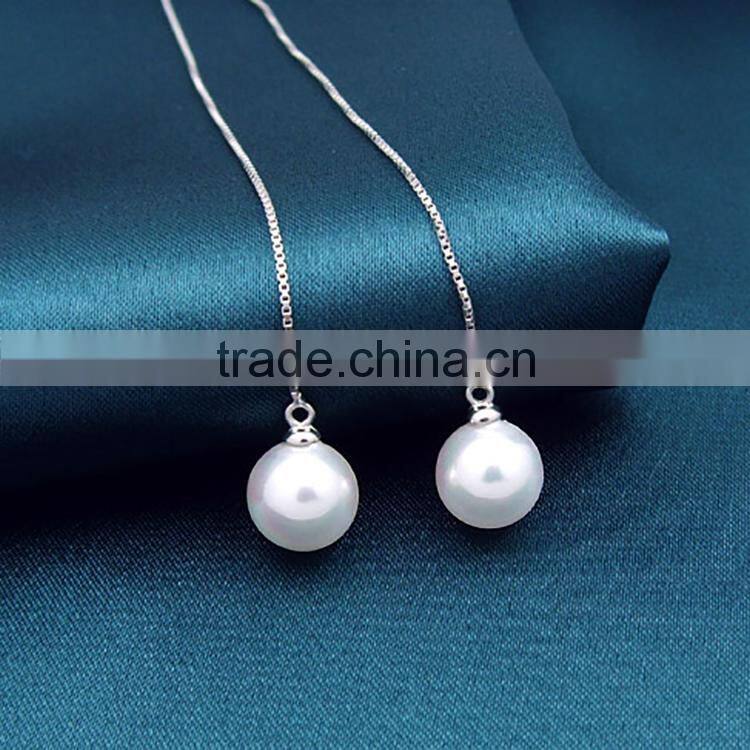 Fashionable jewelry big imitation pearl fashion earring jewellery long cartilage earrings for girls daily wear