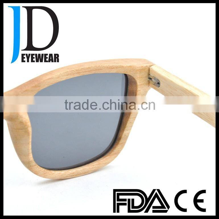 2016 Rectangle Women Mens Cool Natural Wood Rectangle Wooden Sunglasses