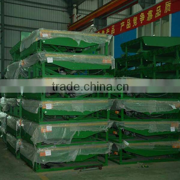 Stationary warehouse hydraulic container loading equipment