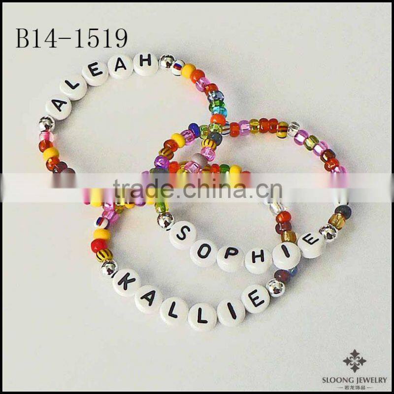 Different Color Sky Blue Wholesale Bright Color Bracelet Name Bracelet PERSONALIZED Bracelet