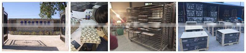 backsplash decorative metal mix glass mosaic tile