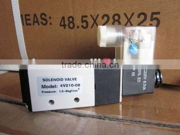 Best price 4v series 3 position 5 way 4v210 310 410 single acting solenoid valve air valve