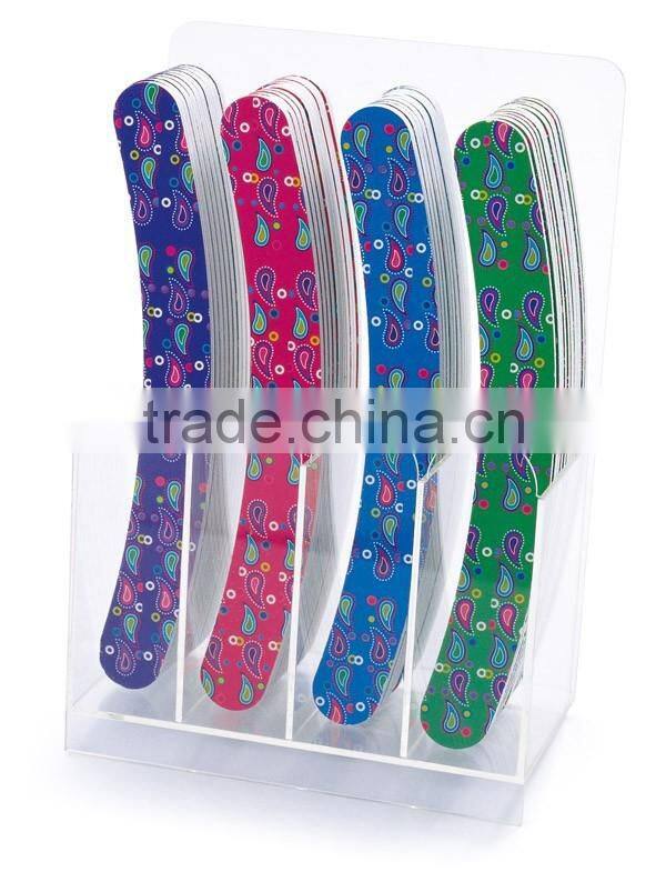 Cheap beauty care personalized abrasive nail file with display case