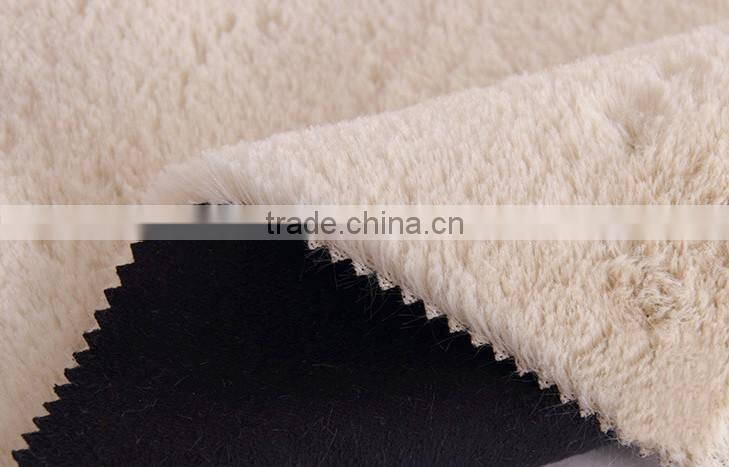 100% Polyester manufacture bonded composite plush fabric for sofa for home textile