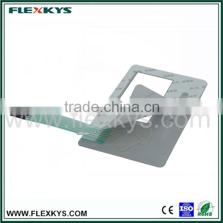 Poly Dome Membrane Switch with PET Transparent Display Window for Voltage Monitor