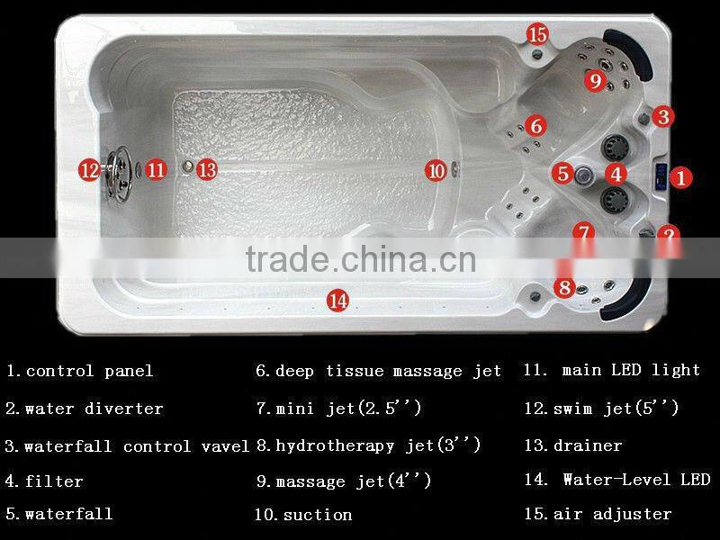 Factory price 5m length swim spa pool air massage jet with CE approved for European