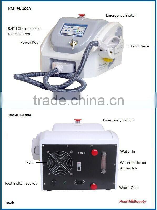 2015 top sale big spot size ipl skin rejuvenation machine home (CE ISO BV TUV)