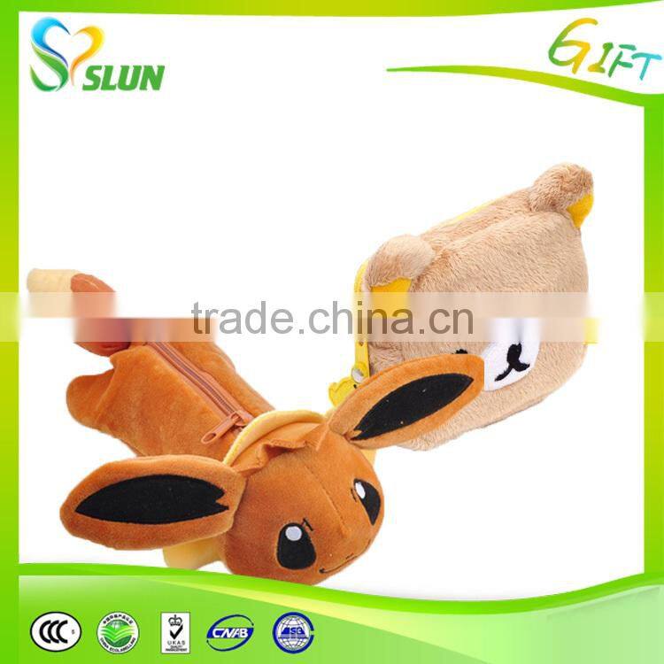 Customized Soft Plush Stuffed Pen Bag,Plush Pencil Bag