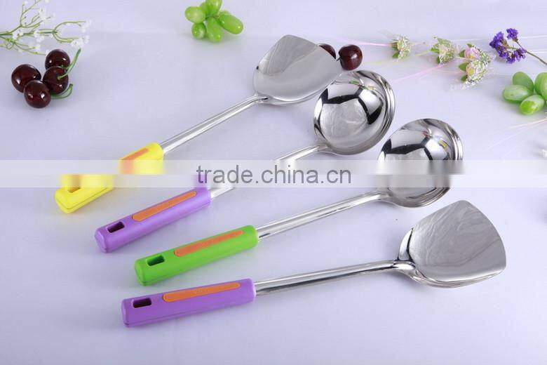 various new Kitchen Utensils Stainless Steel Kitchen food with plastic handlesets wholesale
