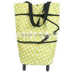 Colorful foldable trolley shopping bags with logo
