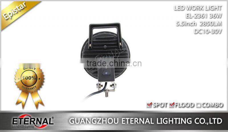 36W 5.5" car led work light super bright automotive vehicles off road equipment portable led lamp