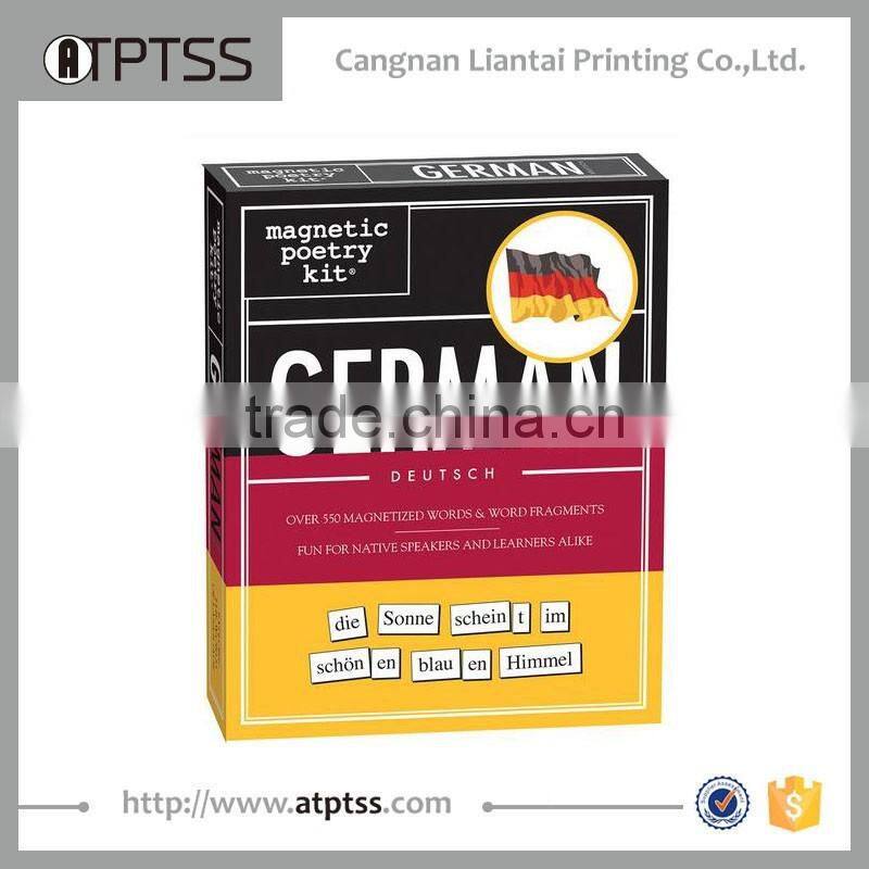 novelty high quality creative magnetic card poetry kit