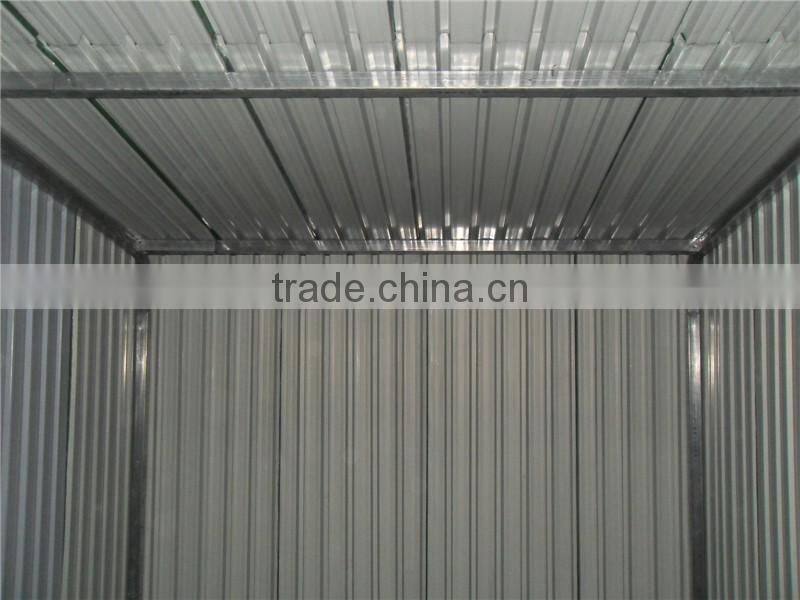 green garden tool storage shed