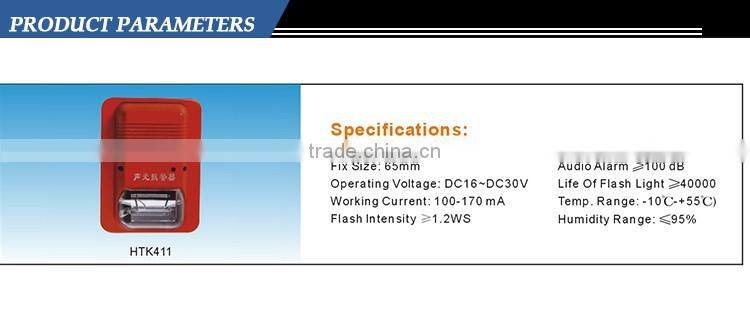 New indoor LED Flashing warning strobe siren sound fire alarm