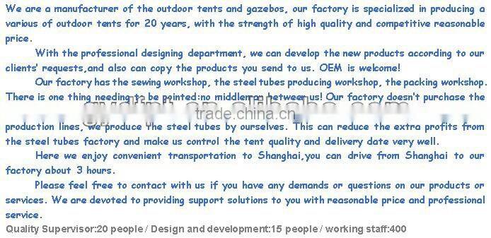 3*3M easy small foldable tent with side curtains