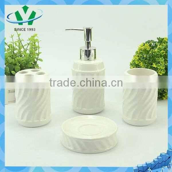 soild color ceramic 4pcs bath accessories ,bathroom sets