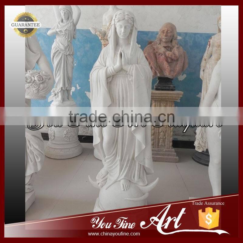 Large Church White Marble Holy Mary Statue