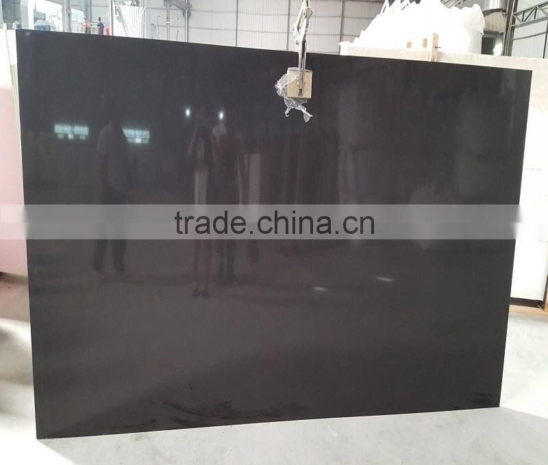 Artificial pure black quartz stone countertop