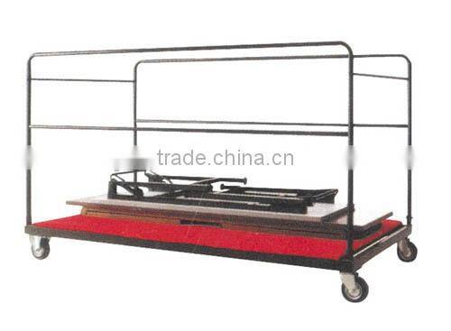Convenient steel frame trolley for banquet table ,restaurant table trollry