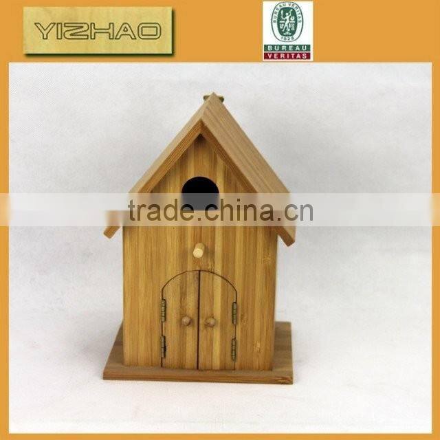 Eco-friendly FSC Hanging Wooden Bird Cage, Wooden Bird House, Bird Cage