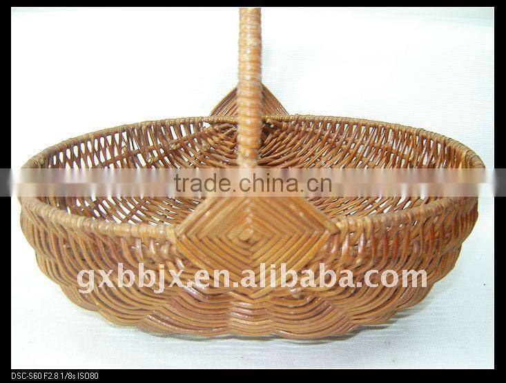 Egg shaped awn woven iron frame storage hamburger basket